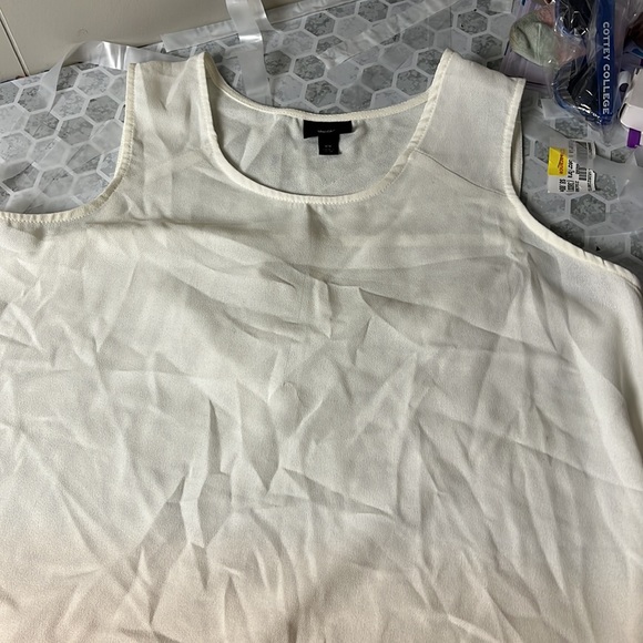 Mossimo Medium Sheer Ombré Ivory Pink Tank Top - Picture 4 of 5